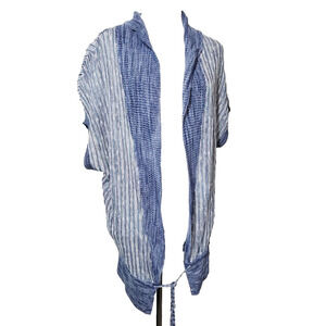 LUCKY BRAND Womens Medium Open Front Cardigan Sweater Bohemian Boho Oversized